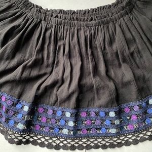 Free People embroidered off the shoulder top